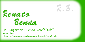 renato benda business card